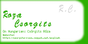 roza csorgits business card